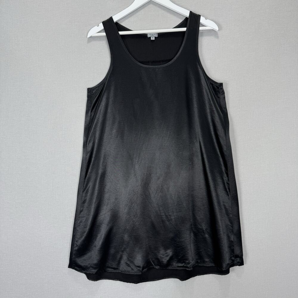 PJ Harlow Jessica Nightgown Womens Small Black Silk Slip Dress Luxury Lounge USA